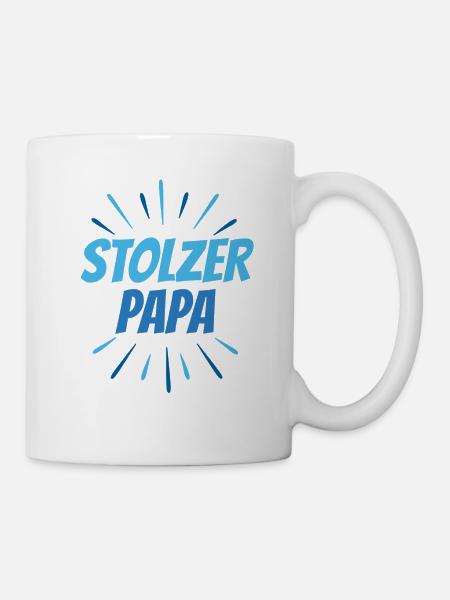 Stolzer PAPA sei stolz auf deine Kinder - Tasse - Weiß