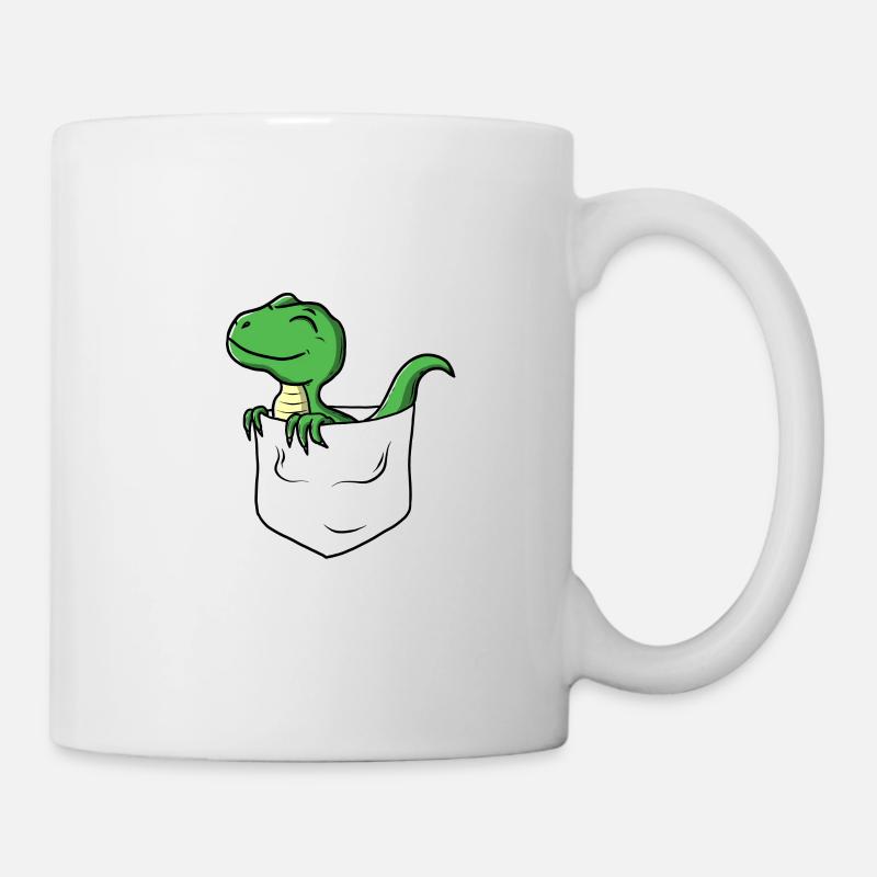 Süßer Dino Brusttasche - Tasse - Weiß