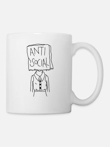 Anti Social Sozial - Tasse - Weiß