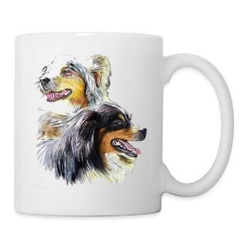 bergers australiens - Mug blanc - blanc - Droite