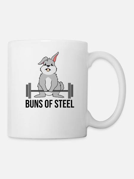 Buns Of Steel Hase Bunny - Tasse - Weiß