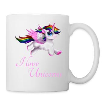 I love unicorns - Mug - white - Right