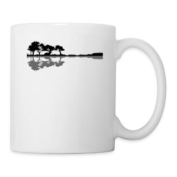 Guitar Lake Shadow Elefant Moonlight Geschenkidee - Tasse - Weiß - Rechts