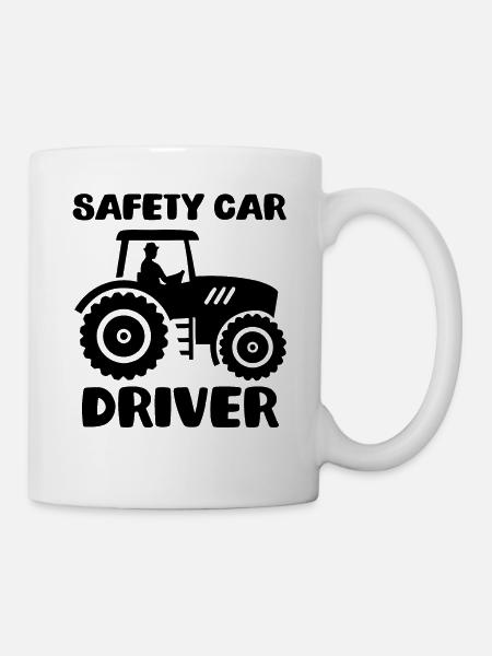Safety Car Driver Agriculture Tractor - Mug - white