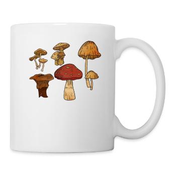 Mushroom Fungi Morels Foraging Hunting Gift Idea - Mug - white - Right