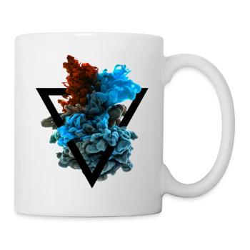 Color Cloud Colored Colorful Triangle Hipster T-Shirt - Mug - white - Right