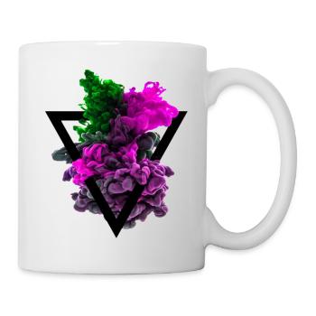 Color Cloud Colored Colorful Triangle Hipster T-Shirt - Mug - white - Right