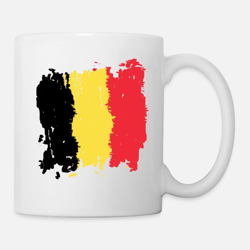 Belgique Drapeau - Belgique drapeau - België vlag - Mug blanc - blanc