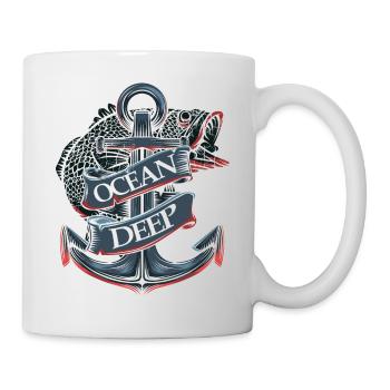 Ocean Deep Anker - Tasse - Weiß - Rechts