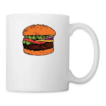 Burger Hamburger Cheeseburger Fast Food Hunger - Mug blanc - blanc - Droite