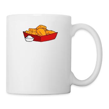 Chicken Nuggets Hühnchen Nuggs Fast Food Hunger - Tasse - Weiß - Rechts