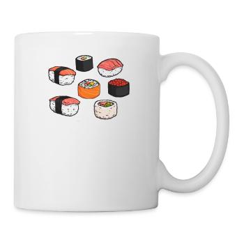 Sushi asiatique alimentaire Fast Foodie Foodie baguettes - Mug blanc - blanc - Droite