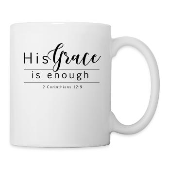 Sa grâce est suffisante - 2. Corinthiens 12: 9 - Mug blanc - blanc - Droite
