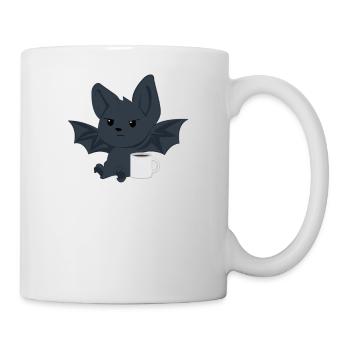 Bat - bat T-shirt - morning muffle - Mug - white - Right
