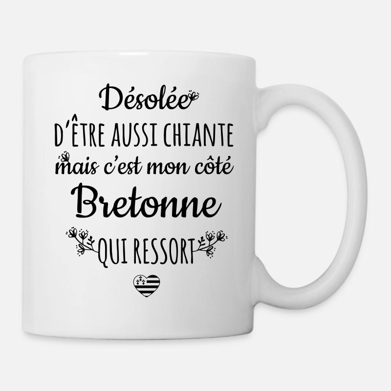 Mon côté Bretonne qui ressort - Mug blanc - blanc