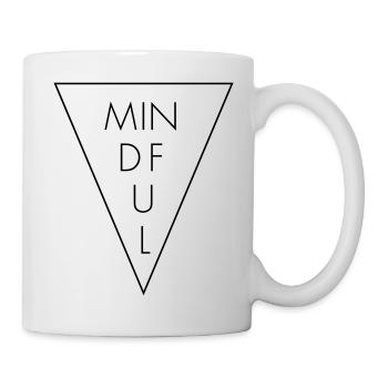 MINDFUL triangle attention - Mug blanc - blanc - Droite