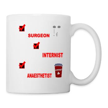 Chirurgien interniste anesthésiste idée cadeau chemise - Mug blanc - blanc - Droite
