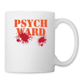 Psych Ward Patient T-Shirt Blood Splatter Effrayant - Mug blanc - blanc - Droite