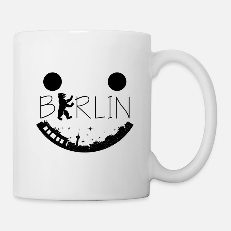 Berlin Smylie mit Berliner Bär - Tasse - Weiß
