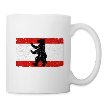 Berlin bear with Berlin flag - Mug - white - Right