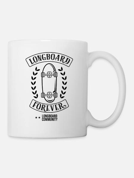 Longboard Forever Surf Surfing Vintage Shirt - Mug - white