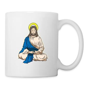 Meditation Jesus Christ cross gift - Mug - white - Right
