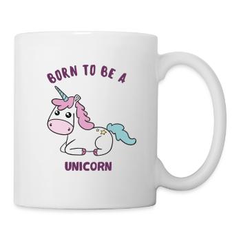 Born to be a Unicorn! Baby Einhorn Einhörner magic - Tasse - Weiß - Rechts