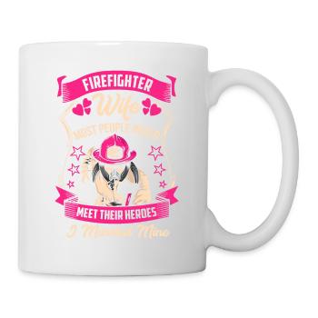 Firefighter woman firefighter marriage gift hero - Mug - white - Right