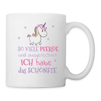 J’ai le plus beau cheval - Mug blanc - blanc - Droite