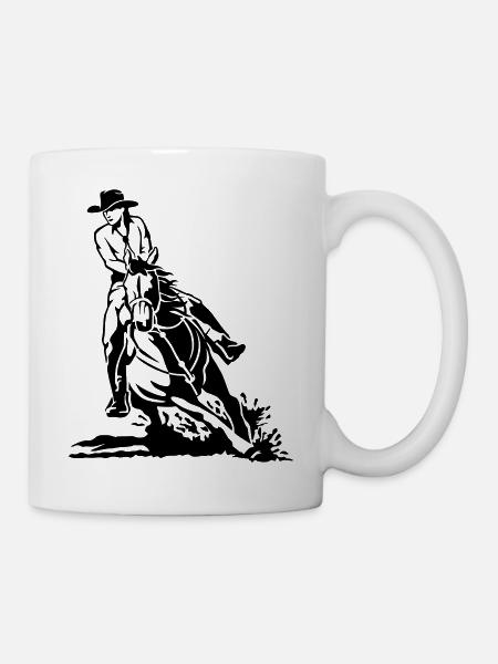 équitation Western - Mug blanc - blanc