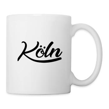 Köln Schriftzug in schwarz - Tasse - Weiß - Rechts