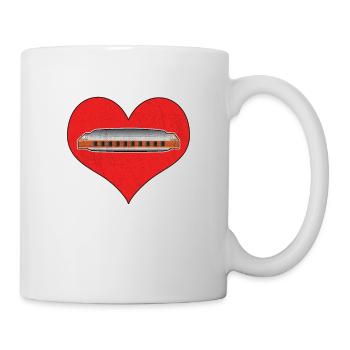 Harmonica Instrument de musique - Mug blanc - blanc - Droite
