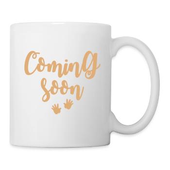 Coming Soon/Schwangerschaft - Tasse - Weiß - Rechts
