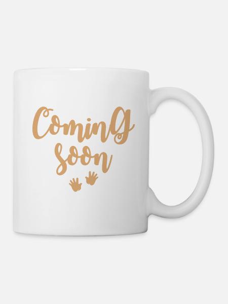Coming Soon/Schwangerschaft - Tasse - Weiß