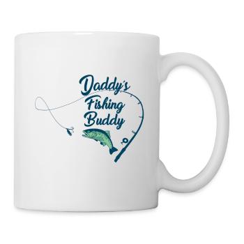 Daddys Fishing Buddy-Kind Angler T-Shirt Geschenk - Tasse - Weiß - Rechts