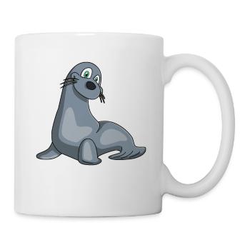 T-shirt phoque Lion de mer cadeau Kawaii pour enfants, bande dessinée - Mug blanc - blanc - Droite