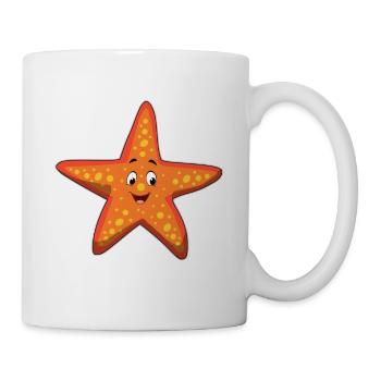 Seestern Kawaii Meer Kindershirt süss Geschenkidee - Tasse - Weiß - Rechts