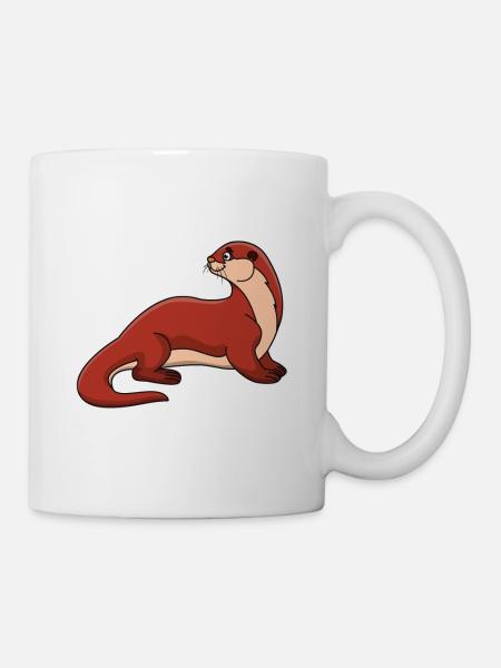 Otter Weasel Comic Kawaii - Chemise Enfant Idée Cadeau - Mug blanc - blanc