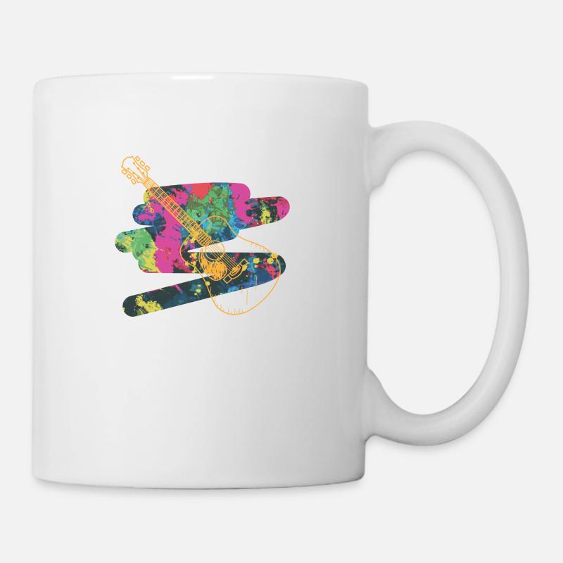 guitare acoustique - Mug blanc - blanc