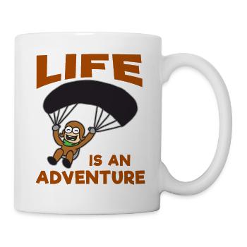 Paragliding skydiving paraglider - Mug - white - Right