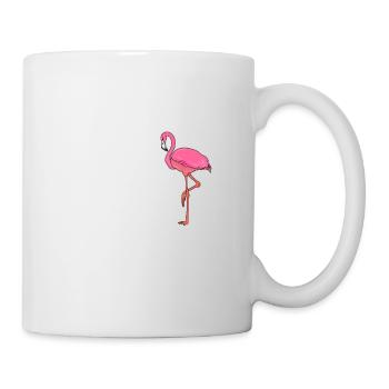lustiger Flamingo - Tasse - Weiß - Rechts