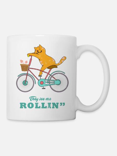Vélo de vélo Rollin - Mug blanc - blanc