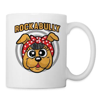 Rockabilly Bully dog - Mug - white - Right