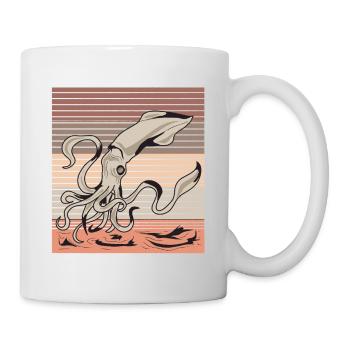 Tintenfisch - Tasse - Weiß - Rechts