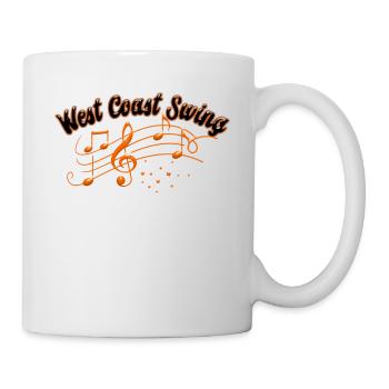 West Coast Swing Dance Tanz T-Shirt - Tasse - Weiß - Rechts
