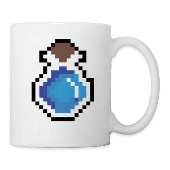 Trank blau Pixel Art - Tasse - Weiß - Rechts