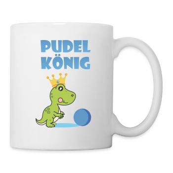 Pudelkoenig - Pudelkönig Kegeln T-Shirt - Tasse - Weiß - Rechts