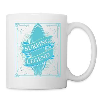 Cool Surfbrett - Tasse - Weiß - Rechts