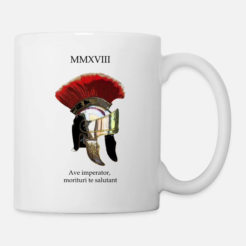 Roman helmet with Crista - Mug - white