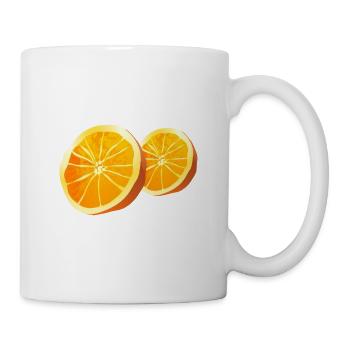 Orange Obst Frucht Fruit 2 - Tasse - Weiß - Rechts